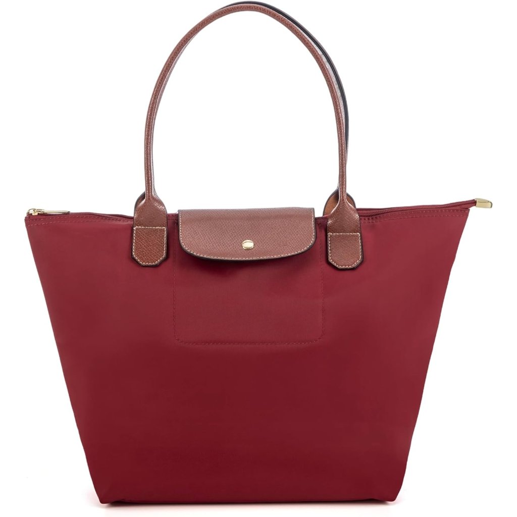 Women's Pomegranate Tote Bag Fold Able Shoulder Bag Nylon Weekend Hobo Handbag